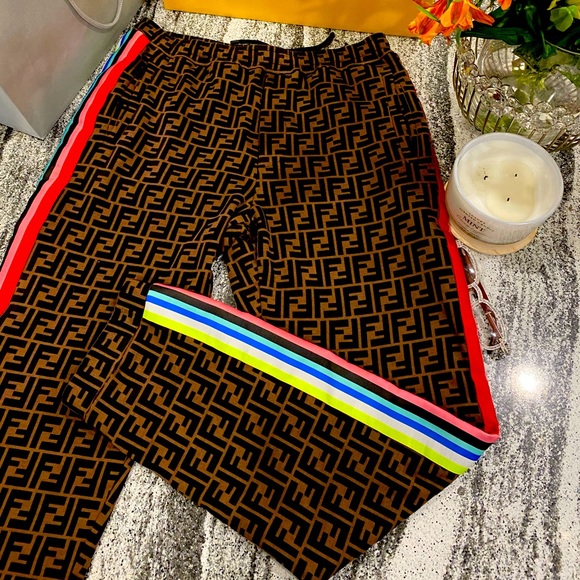 Fendi Other - Men’s Fendi Rainbow 🌈 Logo joggers sz 52